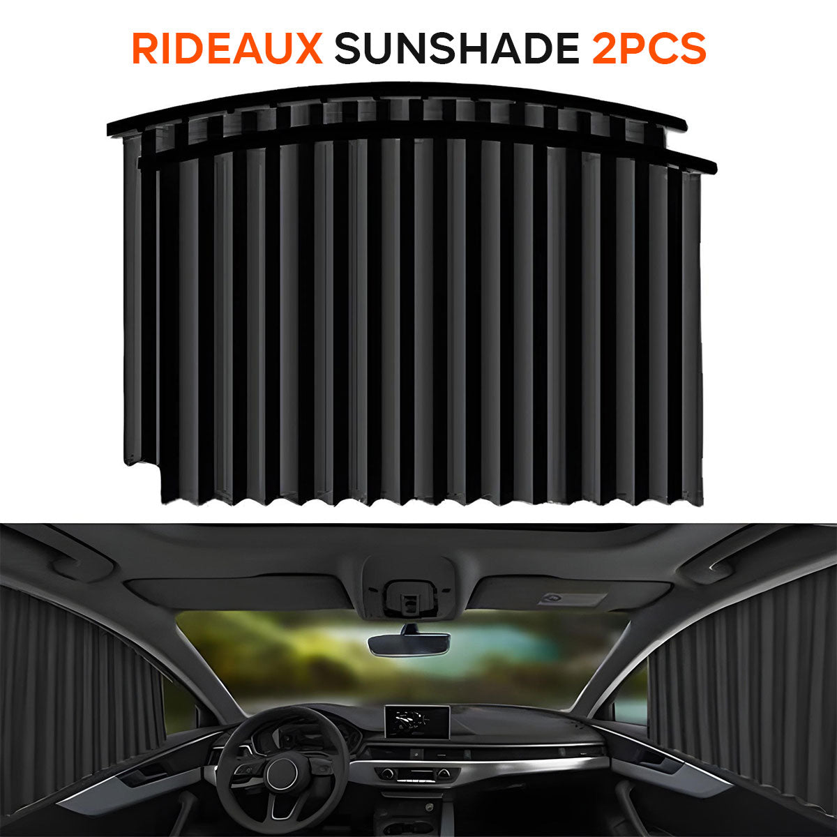 Rideaux Pare-Soleil Magnétiques pour Voiture 2PCS - ستائر السيارة المغناطيسية الواقية من الشمس تنزوت