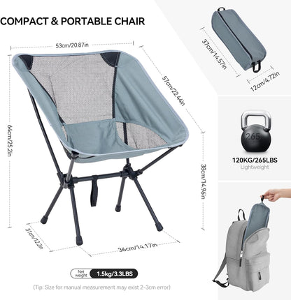 Chaise de Camping Pliante Ultra-Légère avec Pochette - كرسي التخييم المحمول فائق الخفة