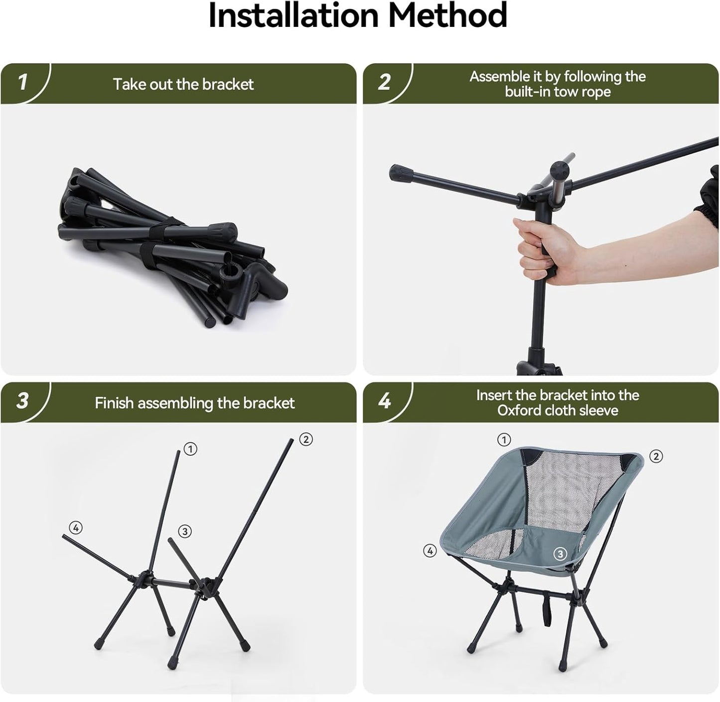 Chaise de Camping Pliante Ultra-Légère avec Pochette - كرسي التخييم المحمول فائق الخفة