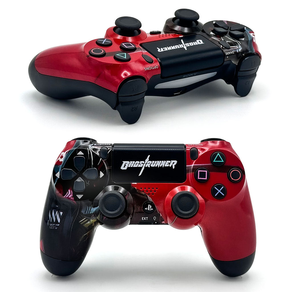 SONY DualShock Manette PS4 Sans Fil, Batterie Rechargeable (High Copy) – Edition Captain America,Street Fighter,Ragnarok, Ghost Runner تنزوت