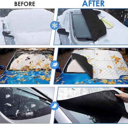 Couverture de Pare-brise Magnetique pour Voiture Toute Saison - غطاء الزجاج الأمامي للسيارة متعدد الفصول