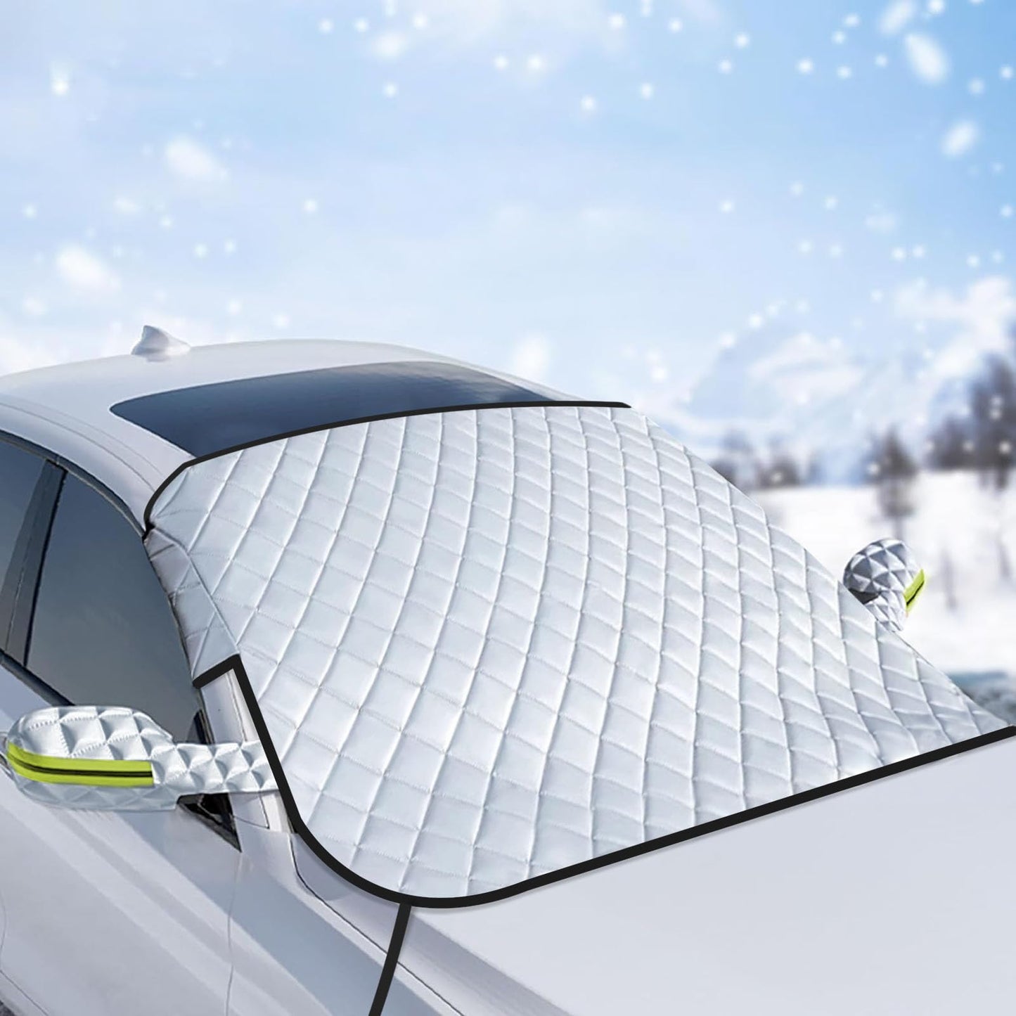 Couverture de Pare-brise Magnetique pour Voiture Toute Saison - غطاء الزجاج الأمامي للسيارة متعدد الفصول