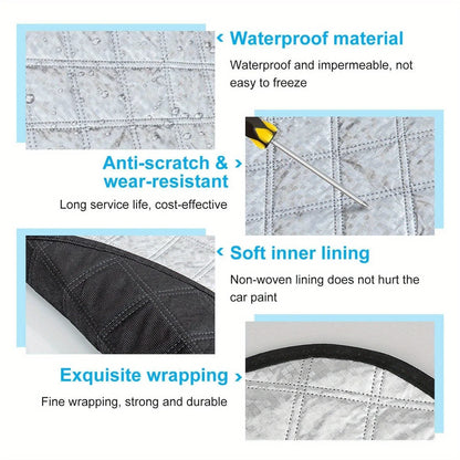 Couverture de Pare-brise Magnetique pour Voiture Toute Saison - غطاء الزجاج الأمامي للسيارة متعدد الفصول