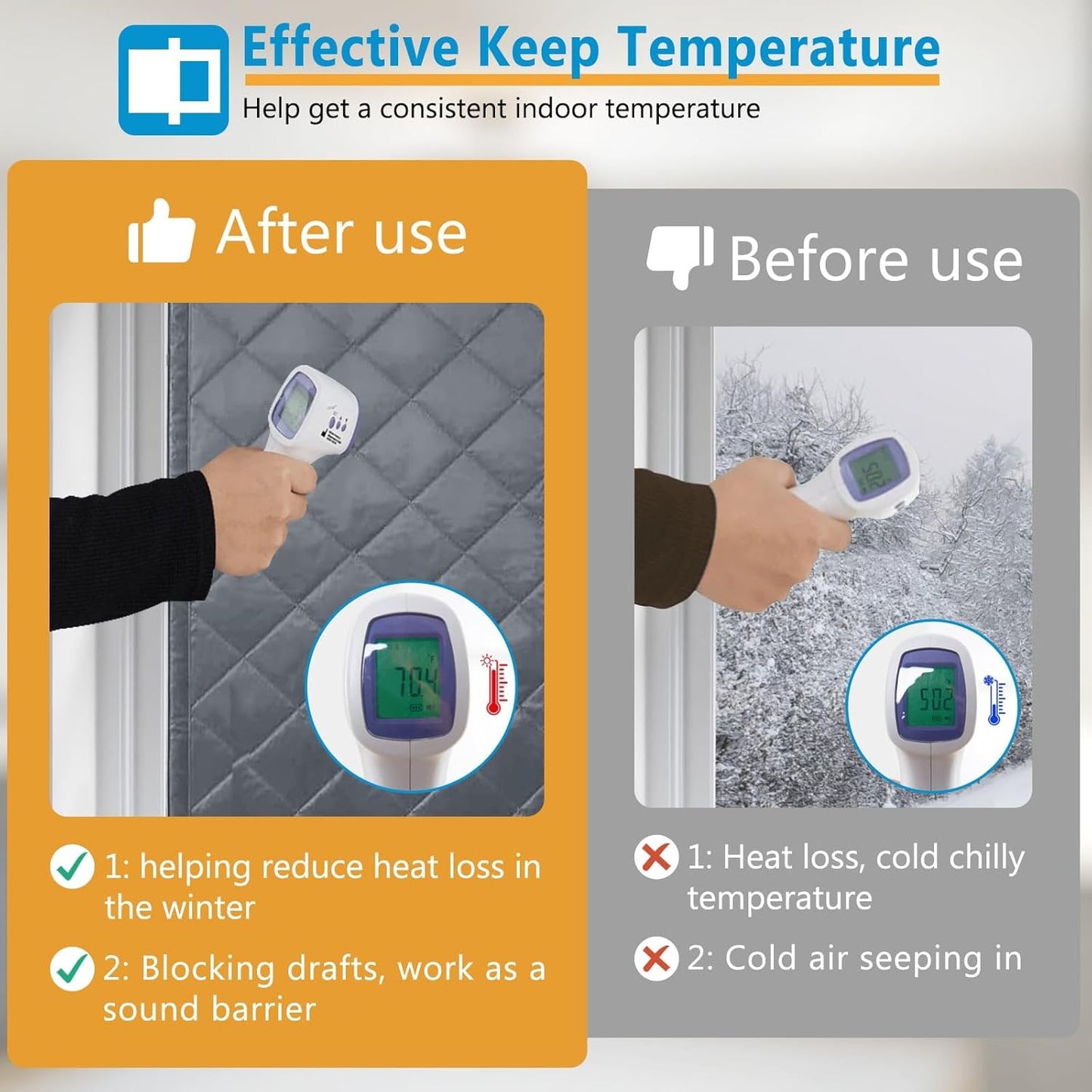 Rideau de Porte Thermique Isolant avec Fenêtre PVC - ستارة الباب الحرارية ذات النافذة الشفافة