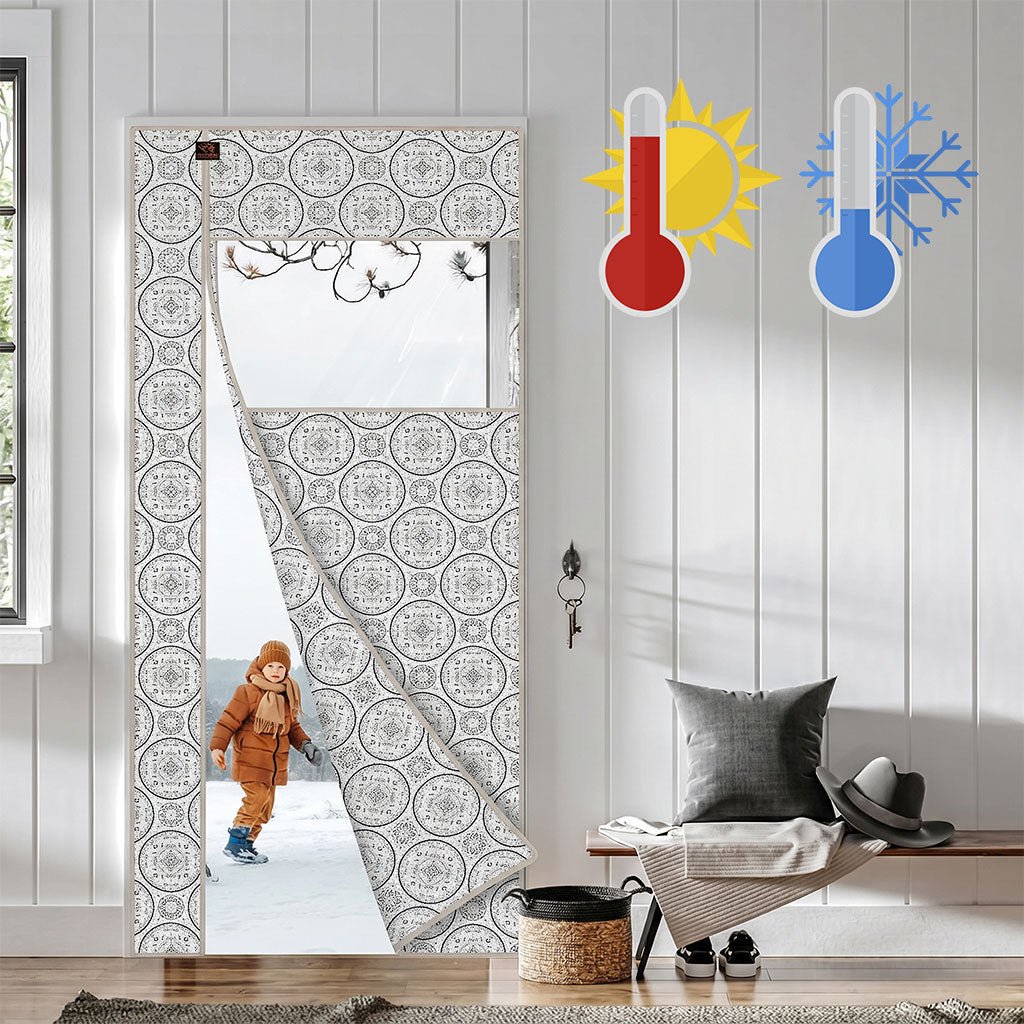 Rideau de Porte Thermique Isolant avec Fenêtre PVC - ستارة الباب الحرارية ذات النافذة الشفافة تنزوت
