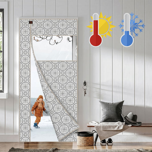 Rideau de Porte Thermique Isolant avec Fenêtre PVC - ستارة الباب الحرارية ذات النافذة الشفافة تنزوت