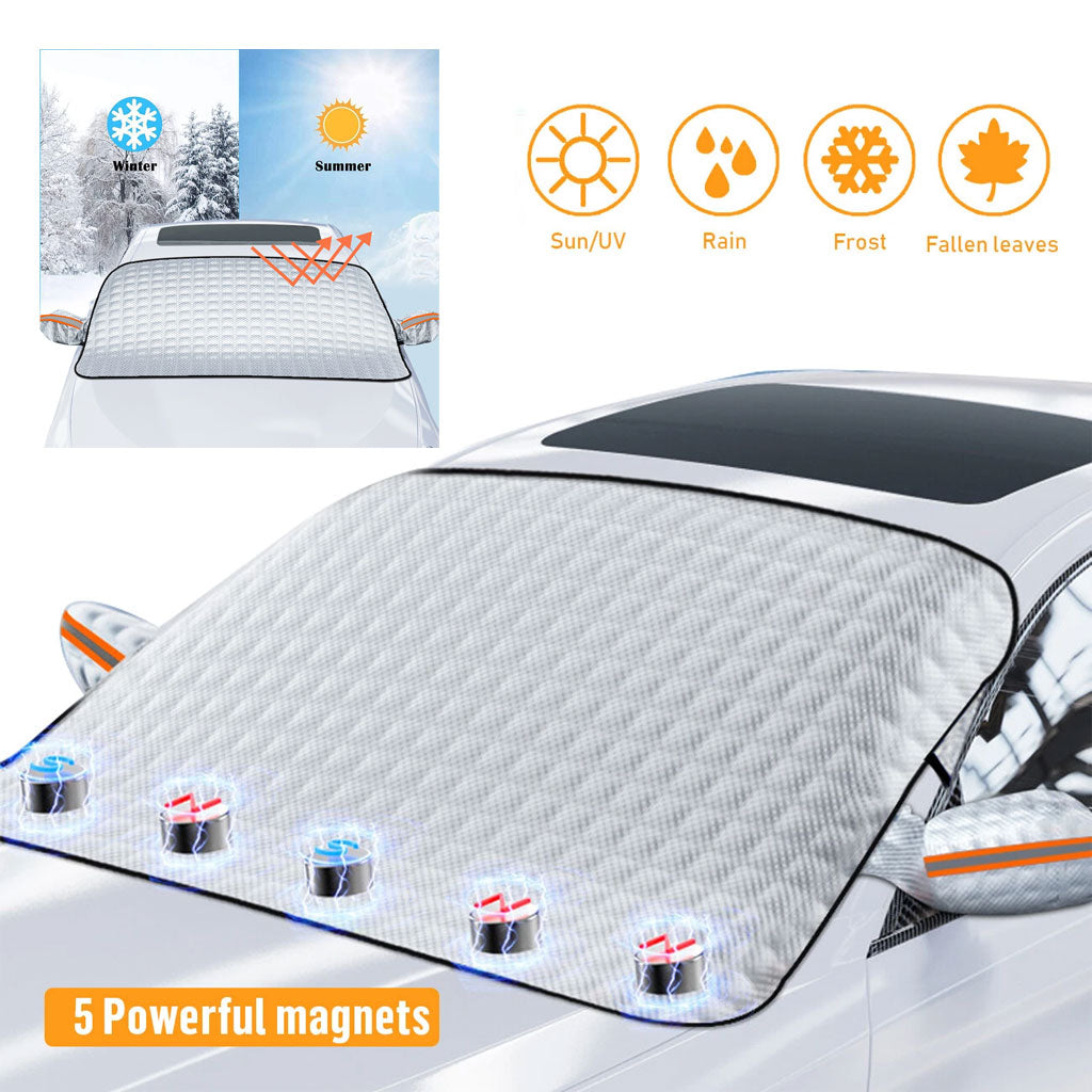 Couverture de Pare-brise Magnetique pour Voiture Toute Saison - غطاء الزجاج الأمامي للسيارة متعدد الفصول تنزوت