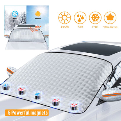 Couverture de Pare-brise Magnetique pour Voiture Toute Saison - غطاء الزجاج الأمامي للسيارة متعدد الفصول تنزوت