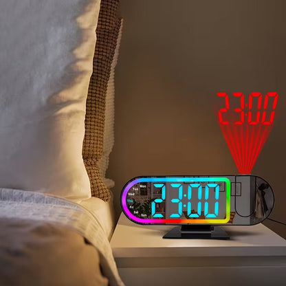 Réveil Numérique avec Projection LED et Miroir RGB DS-3827LP - ساعة منبه رقمية ذكية بنظام عرض ضوئي