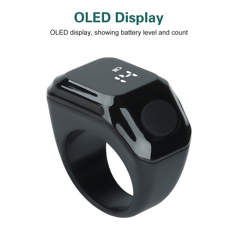 Anneau de Zikr Intelligent avec Bluetooth Ecran OLED - خاتم التسبيح الذكي يعمل مع تطبيق بلوتوث