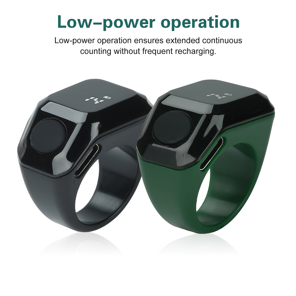 Anneau de Zikr Intelligent avec Bluetooth Ecran OLED - خاتم التسبيح الذكي يعمل مع تطبيق بلوتوث