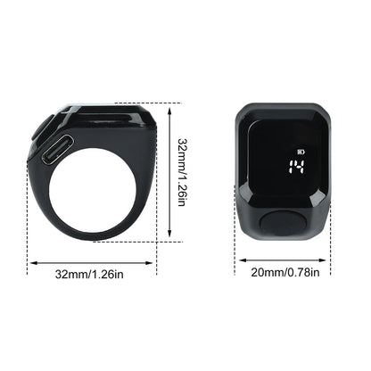 Anneau de Zikr Intelligent avec Bluetooth Ecran OLED - خاتم التسبيح الذكي يعمل مع تطبيق بلوتوث