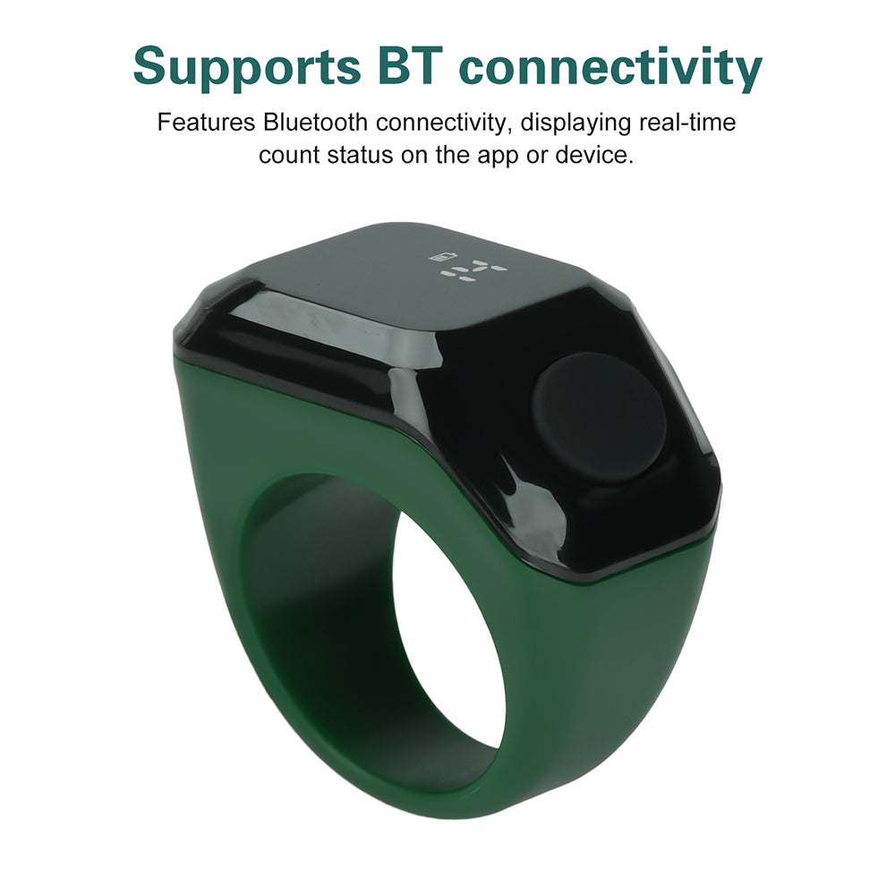 Anneau de Zikr Intelligent avec Bluetooth Ecran OLED - خاتم التسبيح الذكي يعمل مع تطبيق بلوتوث