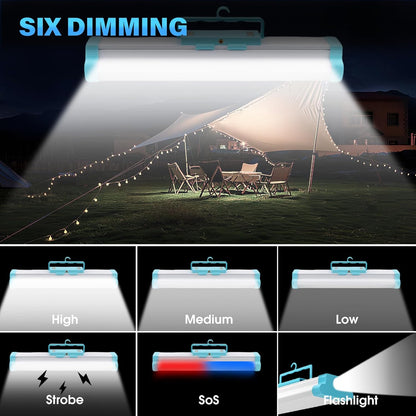 Lanterne de Camping 5-en-1 avec Power Bank GM 6000mAh - مصباح التخييم المغناطيسي متعدد المهام