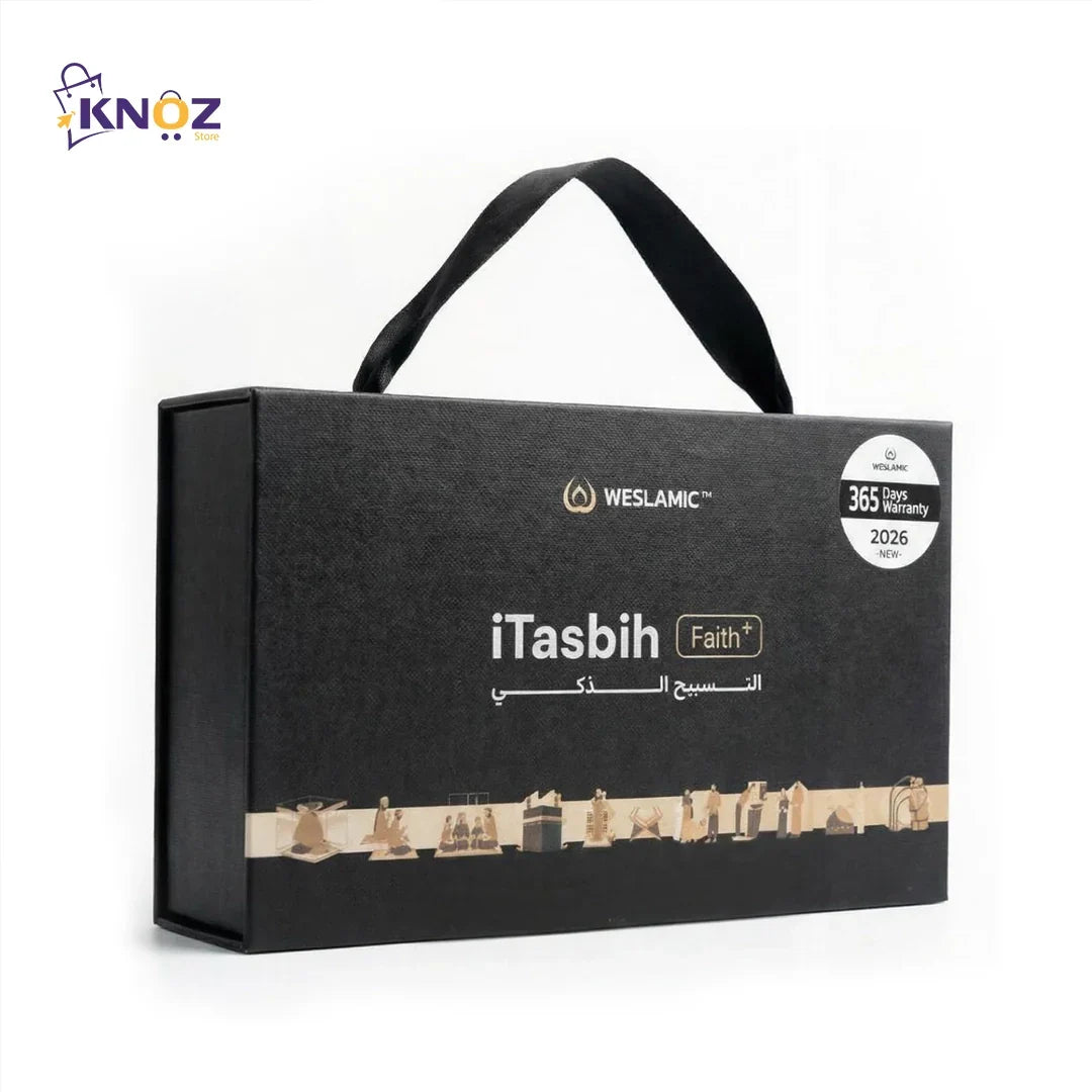 Anneau de Zikr Étanche avec Écran OLED iTasbih Faith+ Black - خاتم التسبيح الذكي المقاوم للماء بـ5 مقاسات