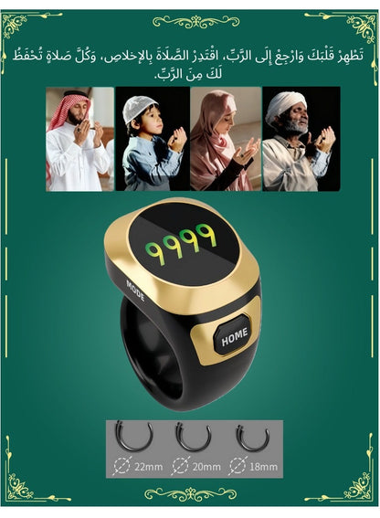 Anneau de Zikr S6 avec Écran OLED Couleur - خاتم التسبيح الذكي بشاشة ملونة