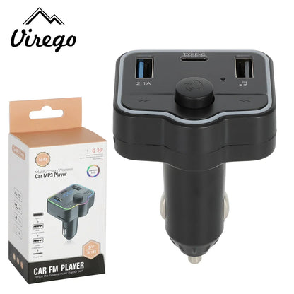 Transmetteur FM Bluetooth et Chargeur de Voiture 12-24V - شاحن متعدد المنافذ للسيارات والشاحنات تنزوت