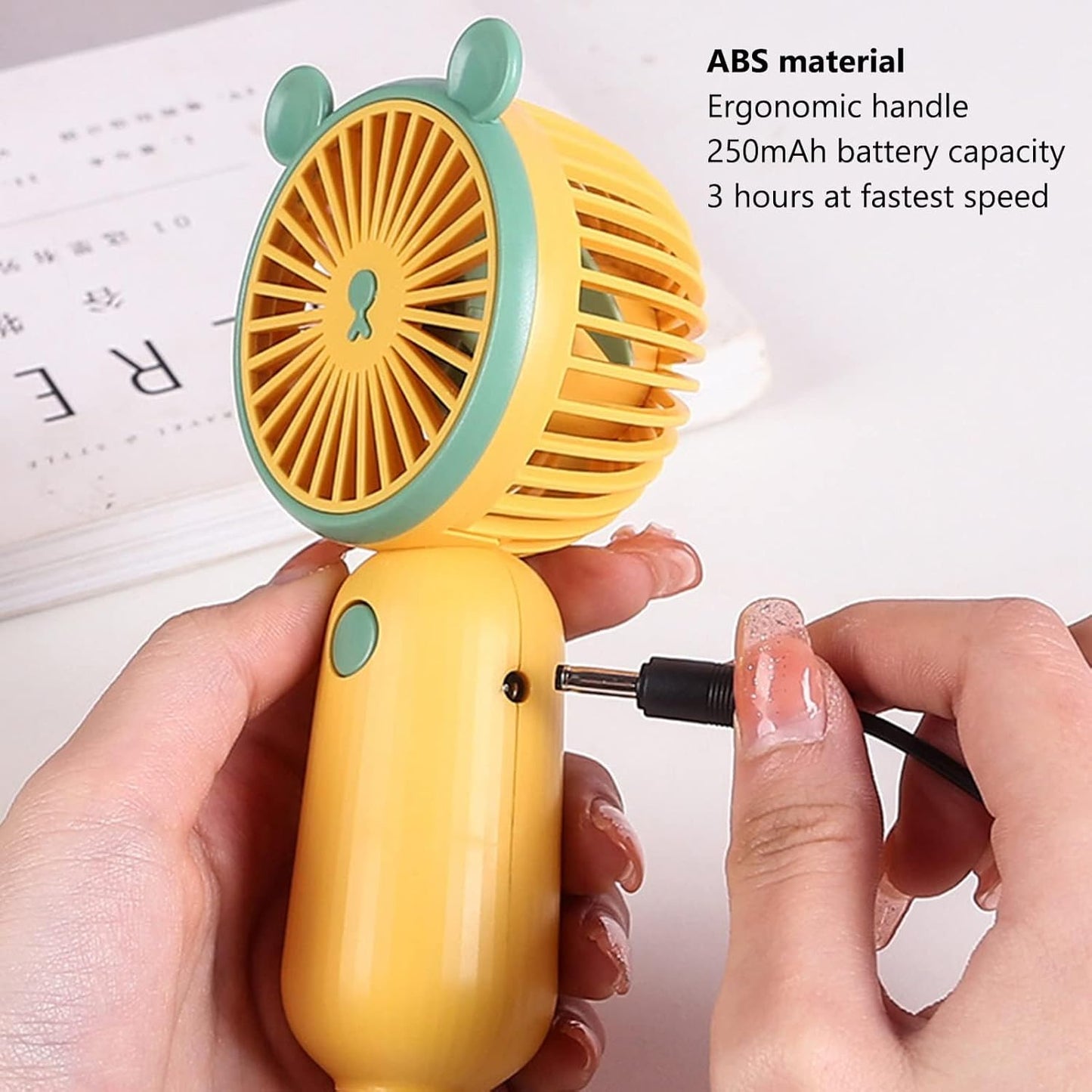 Mini Ventilateur Portable Rechargeable USB DD8009 - مروحة يد صغيرة محمولة (2 في 1)