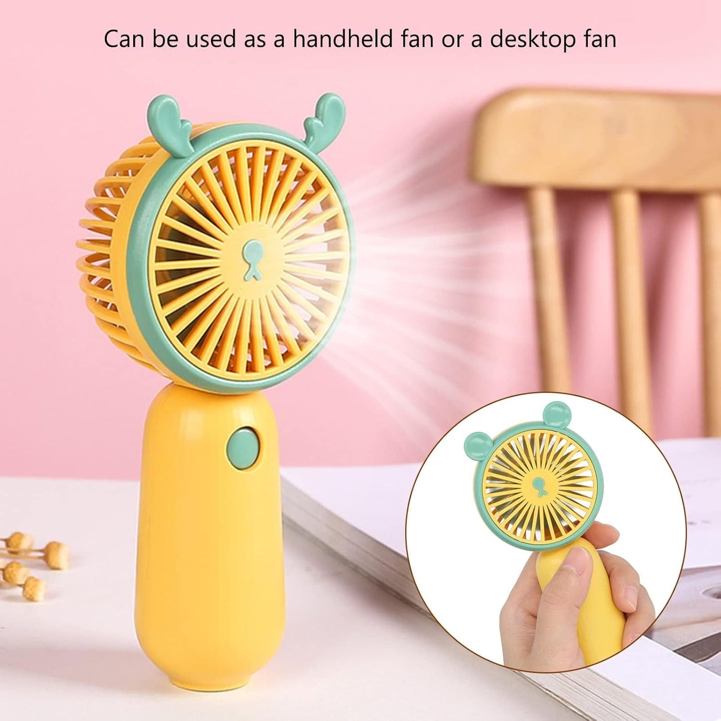 Mini Ventilateur Portable Rechargeable USB DD8009 - مروحة يد صغيرة محمولة (2 في 1)