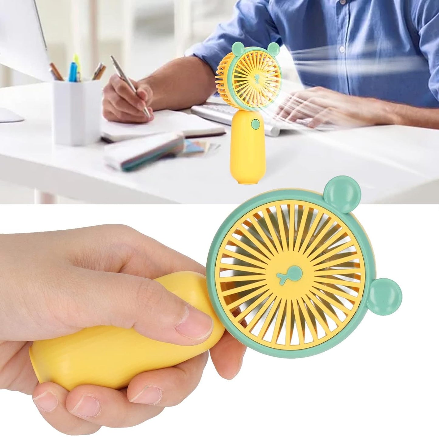 Mini Ventilateur Portable Rechargeable USB DD8009 - مروحة يد صغيرة محمولة (2 في 1)