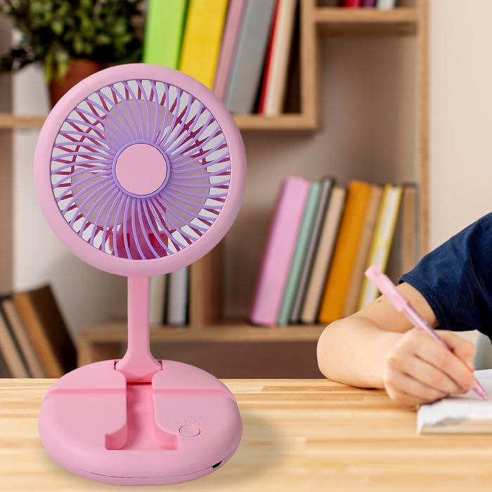 Ventilateur Pliable Rechargeable avec Support Téléphone - مروحة مكتب ويد قابلة للطي مع حامل هاتف
