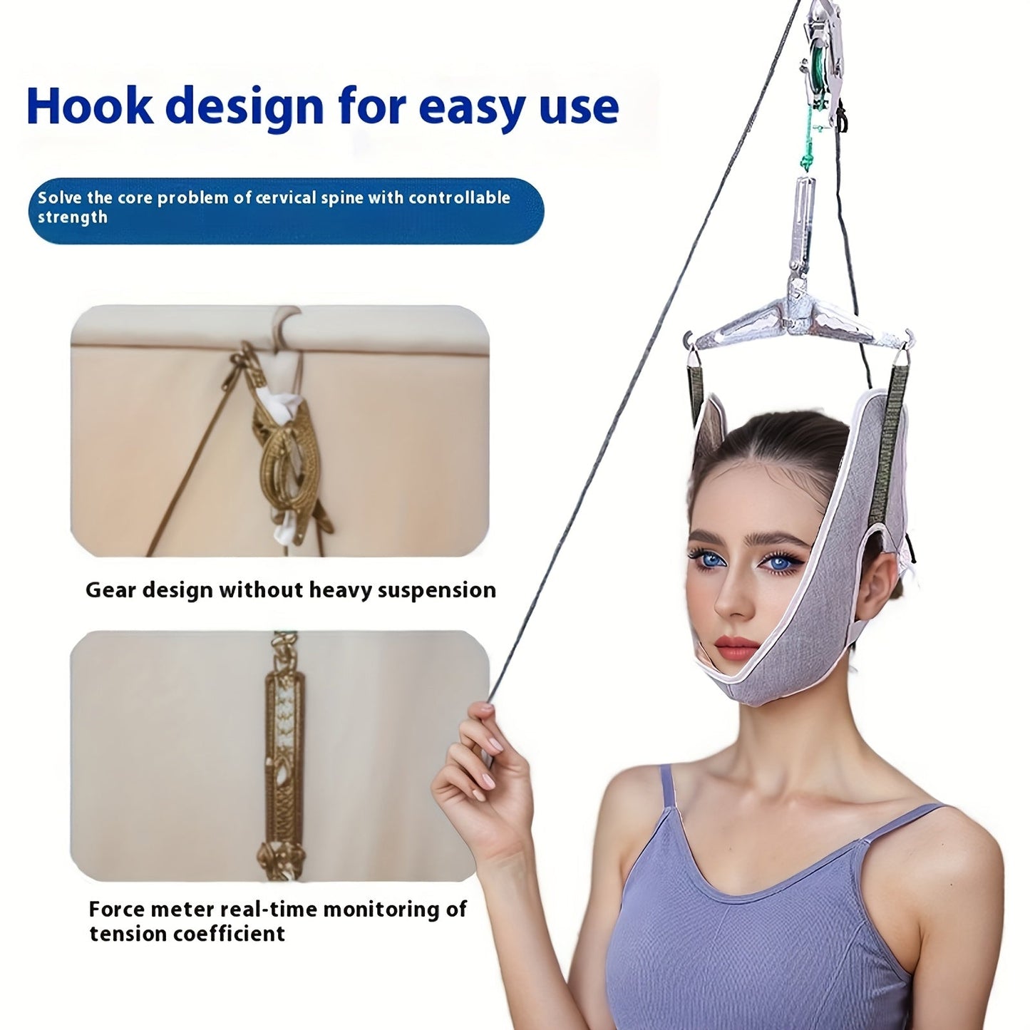 Cervical Traction Frame - موسع عنق قابل للتعديل مع خطاف بارتفاع قابل للتحكم