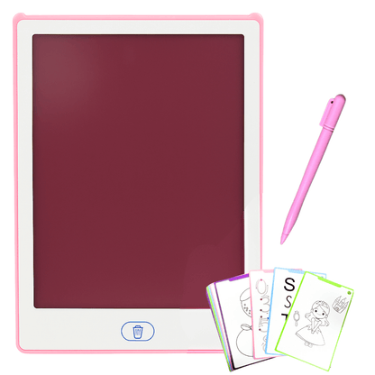 Tablette Magique Éducative LCD pour Enfants avec 20 Papiers de Dessins - اللوحة السحرية التعليمية للأطفال مع قوالب الرسم