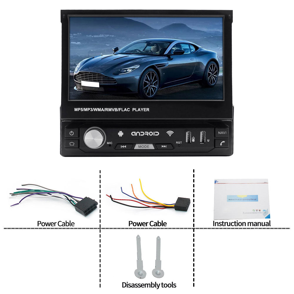 DVD Lecteur MP5 de Contrôle Central Rétractable pour Voiture - مشغل راديو قابل للفتح