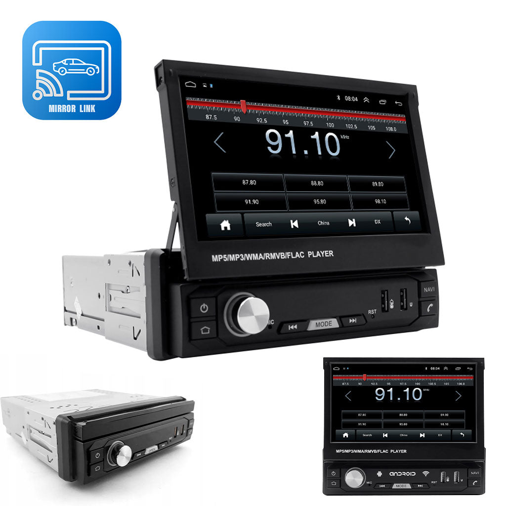 DVD Lecteur MP5 de Contrôle Central Rétractable pour Voiture - مشغل راديو قابل للفتح