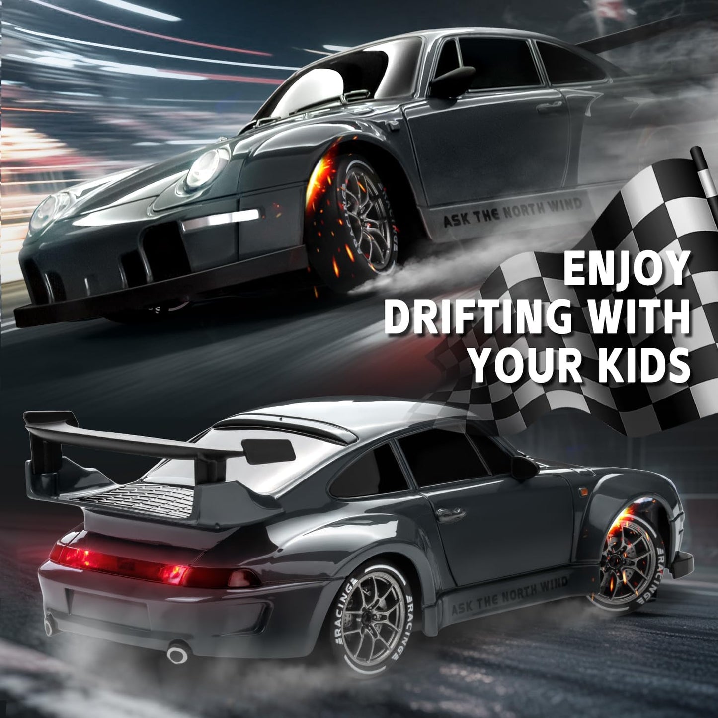 Voiture de Course RC Drift Haute Performance avec Télécommande - سيارة سباق ودرِفت احترافية بجهاز تحكم عن بعد