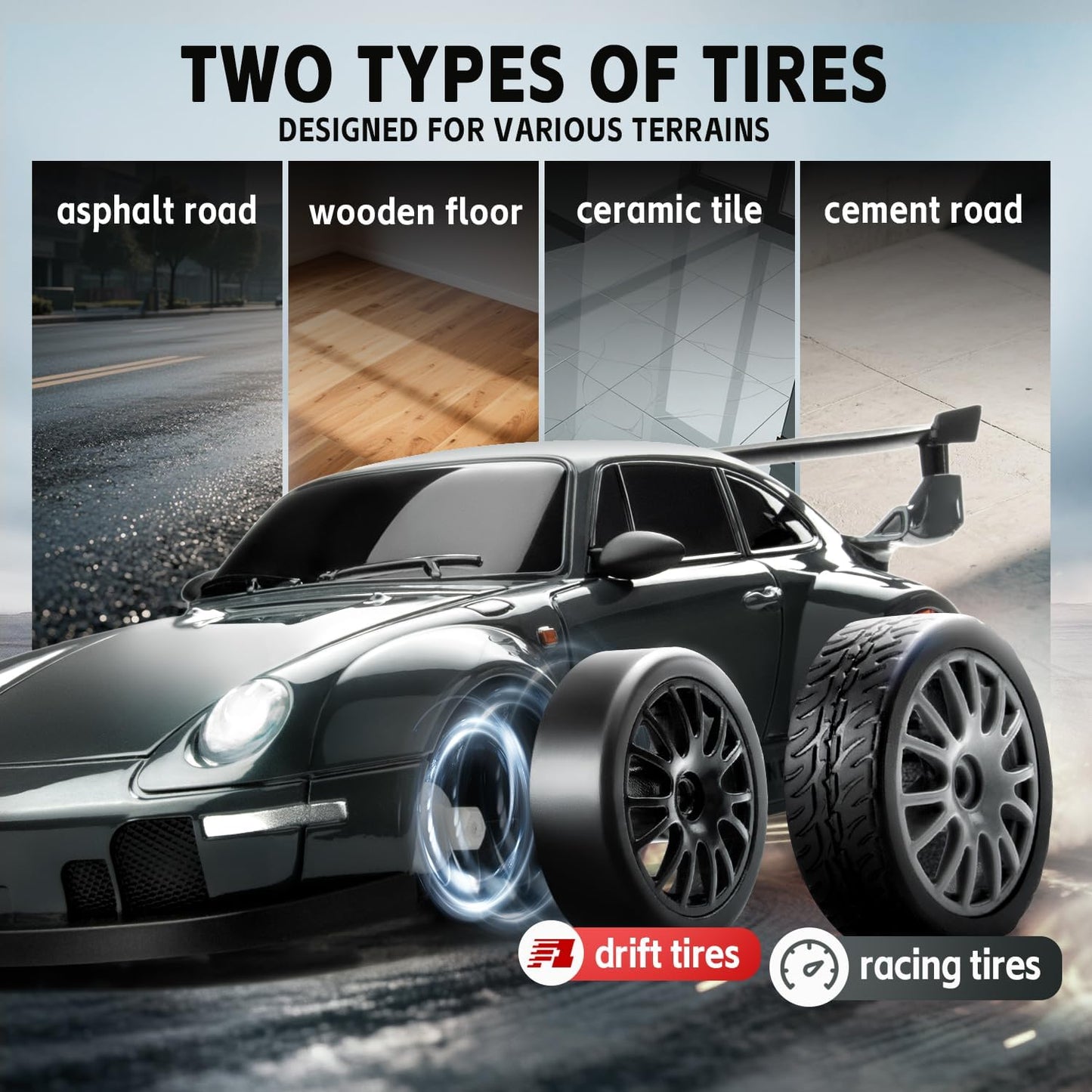Voiture de Course RC Drift Haute Performance avec Télécommande - سيارة سباق ودرِفت احترافية بجهاز تحكم عن بعد