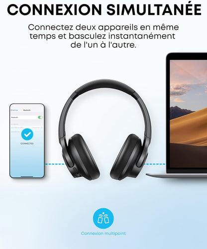 Casque Sans Fil Anker Q20i avec Réduction de Bruit Active - سماعات الرأس اللاسلكية بتقنية إلغاء الضوضاء
