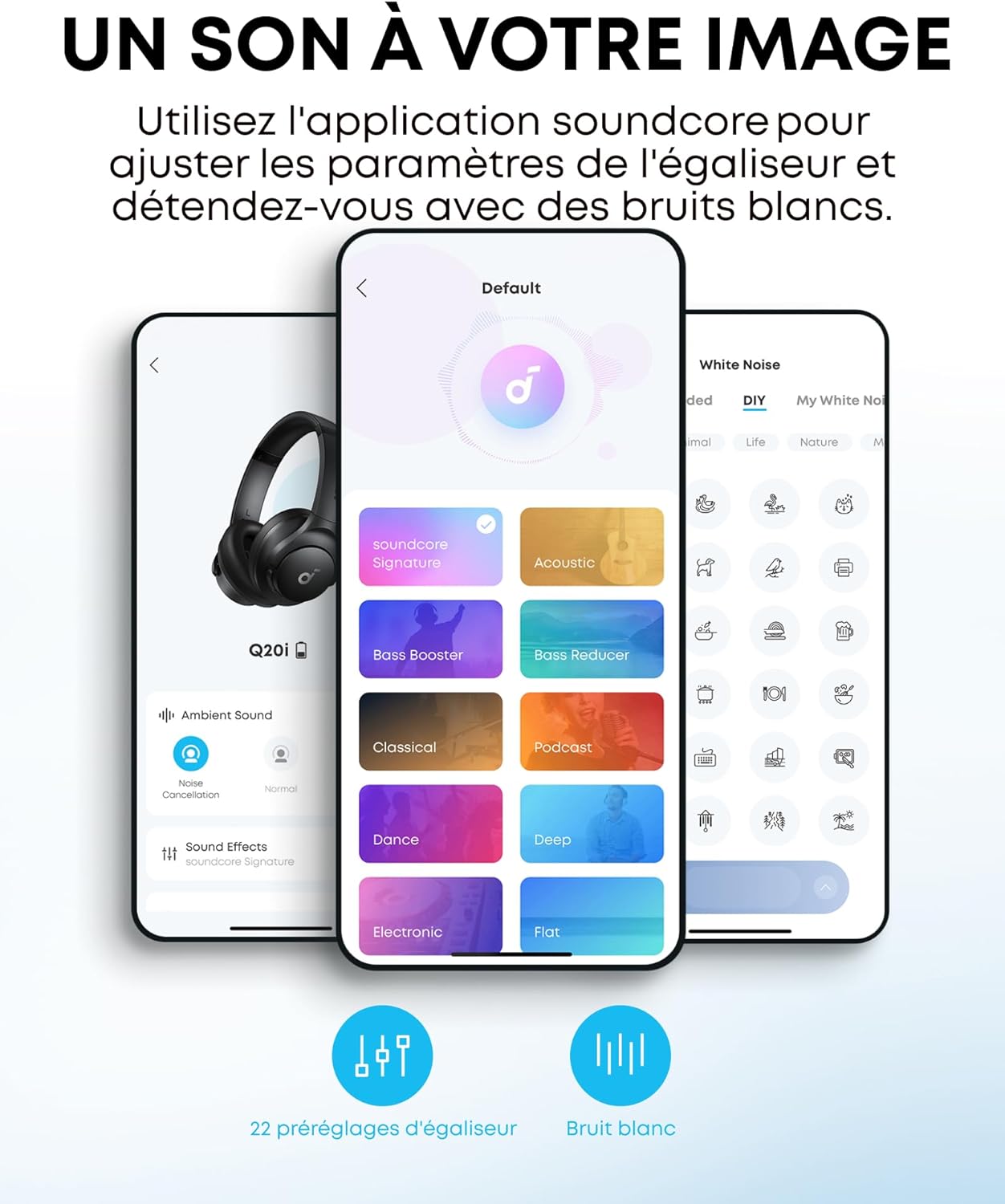 Casque Sans Fil Anker Q20i avec Réduction de Bruit Active - سماعات الرأس اللاسلكية بتقنية إلغاء الضوضاء