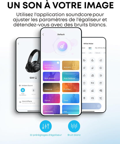 Casque Sans Fil Anker Q20i avec Réduction de Bruit Active - سماعات الرأس اللاسلكية بتقنية إلغاء الضوضاء