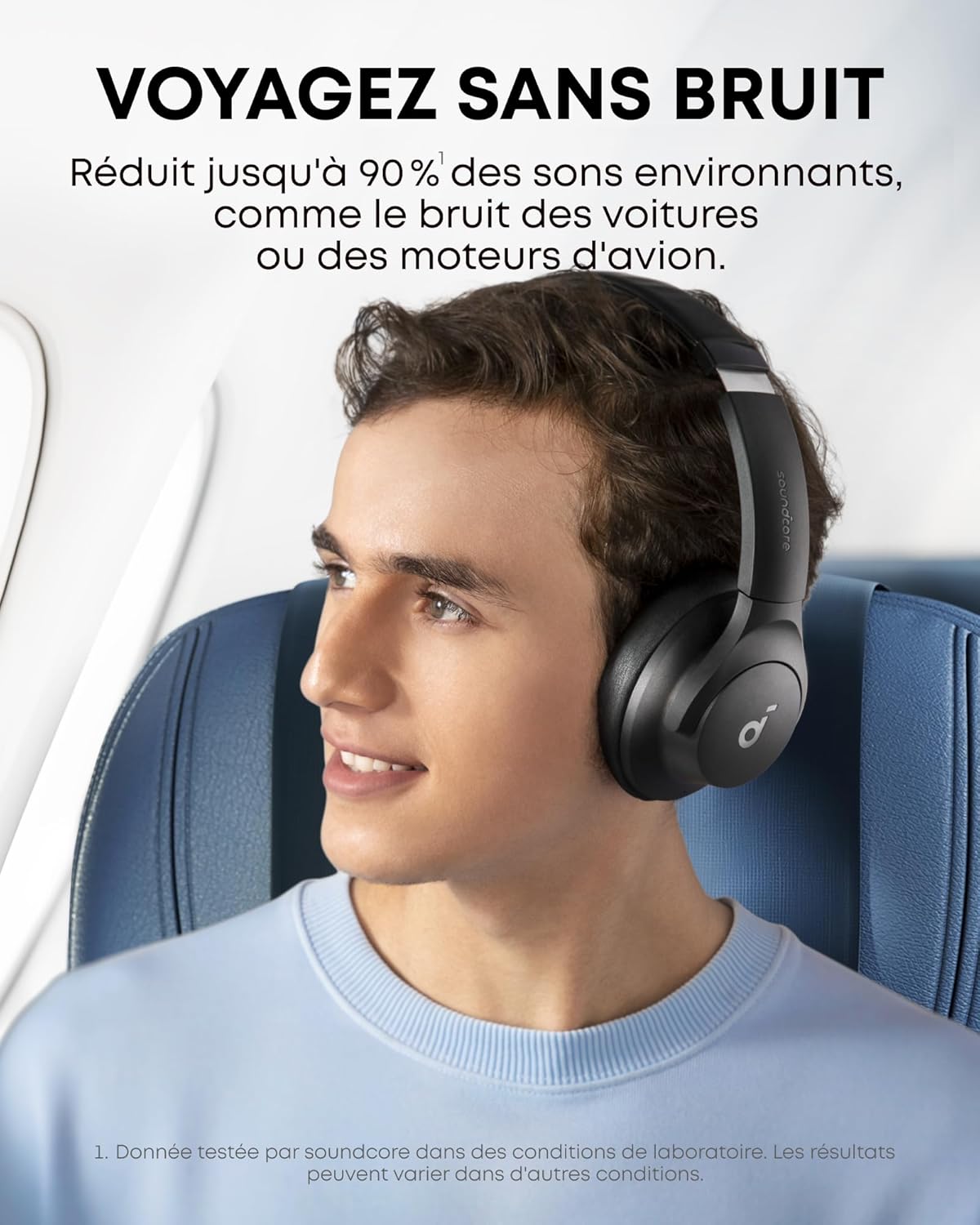 Casque Sans Fil Anker Q20i avec Réduction de Bruit Active - سماعات الرأس اللاسلكية بتقنية إلغاء الضوضاء