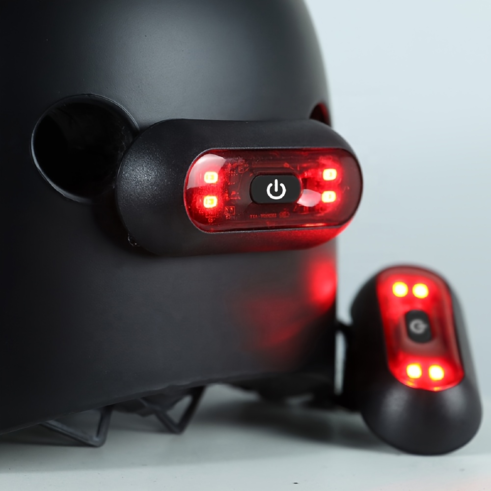Feu arrière LED intelligent pour casque - مصباح تحذيري خلفي للخوذة للدراجات النارية