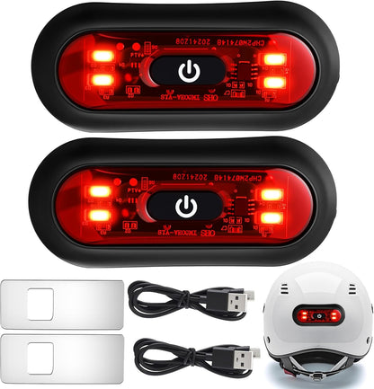 Feu arrière LED intelligent pour casque - مصباح تحذيري خلفي للخوذة للدراجات النارية