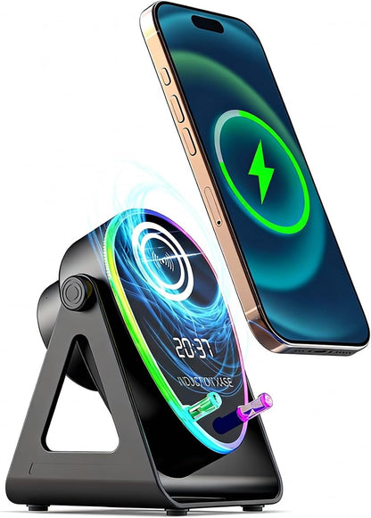 Haut-parleur Intelligent 4 en 1 à Induction et Support RGB - مكبر الصوت الذكي 4 في 1 وشاحن لاسلكي