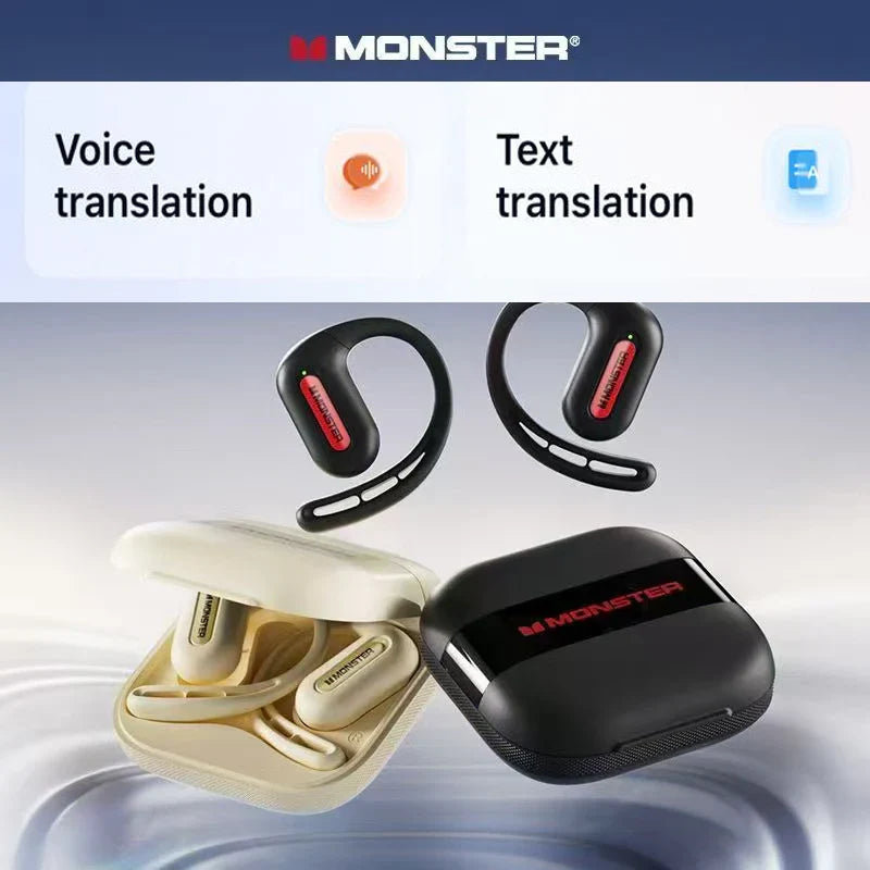 Écouteurs sans fil Monster Aura Fit GT29 Open-Back Ai Traduction - سماعات اللاسلكية بنظام الترجمة