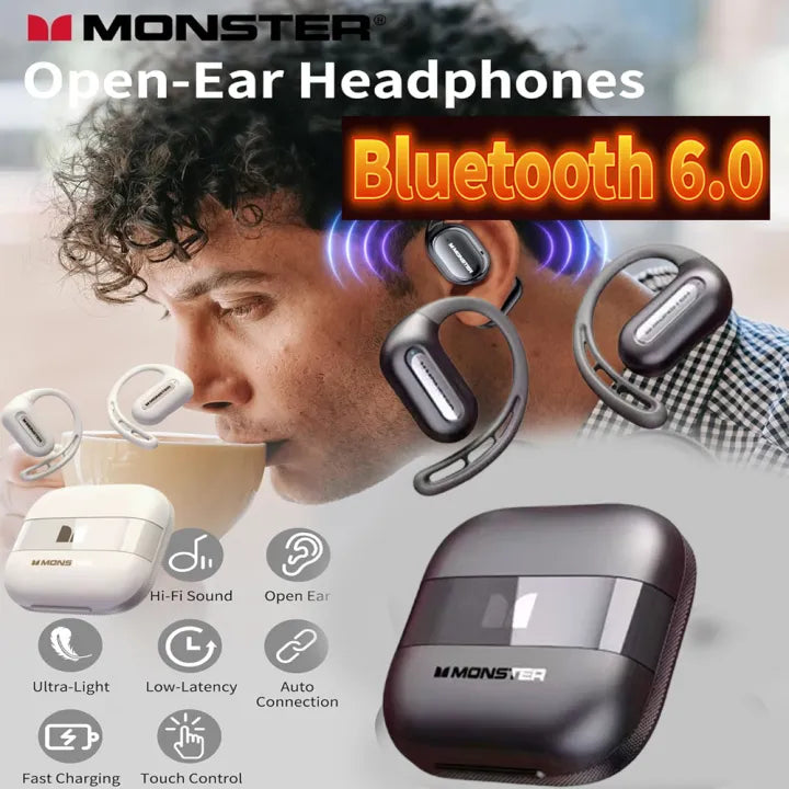 Écouteurs sans fil Monster Aura Fit GT29 Open-Back Ai Traduction - سماعات اللاسلكية بنظام الترجمة