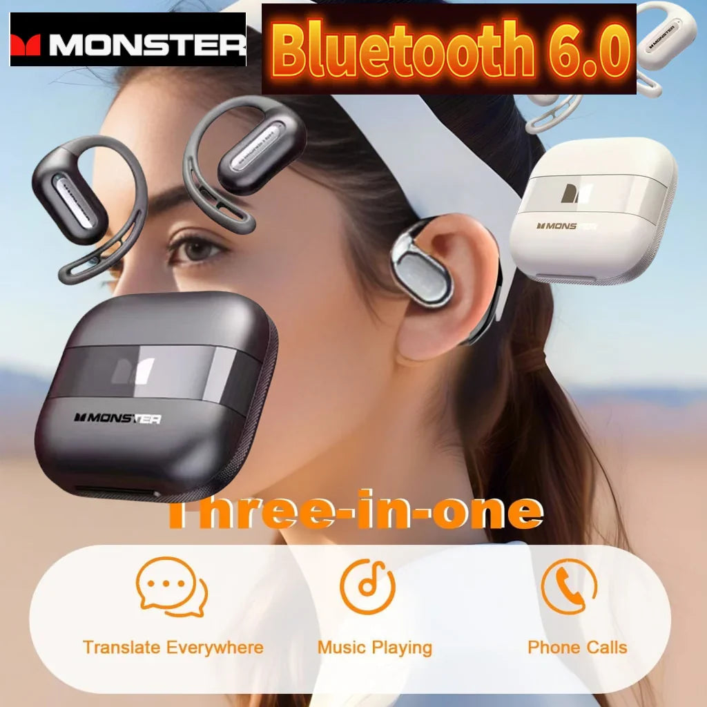 Écouteurs sans fil Monster Aura Fit GT29 Open-Back Ai Traduction - سماعات اللاسلكية بنظام الترجمة