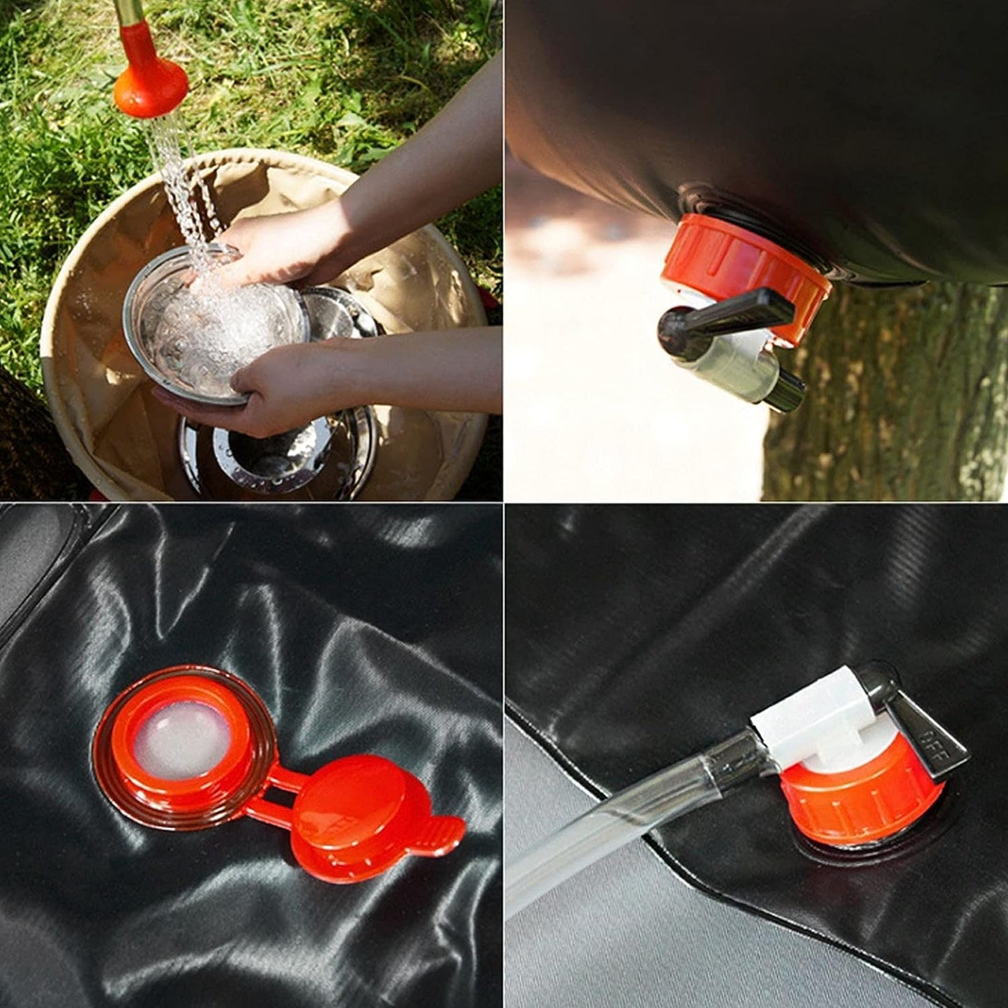 Sac de douche solaire avec pommeau de douche interchangeable 20L - حقيبة الاستحمام الشمسية المحمولة سعة 20 لتر