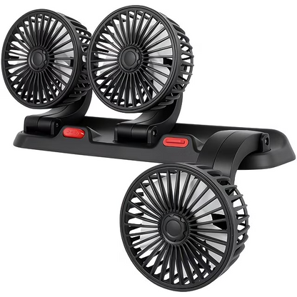 Ventilateur de Voiture USB Haute Vitesse 360° Réglable 3 Têtes 12/ 24 V - مروحة سيارة قابلة للتعديل بزاوية 360 درجة بثلاثة رؤوس