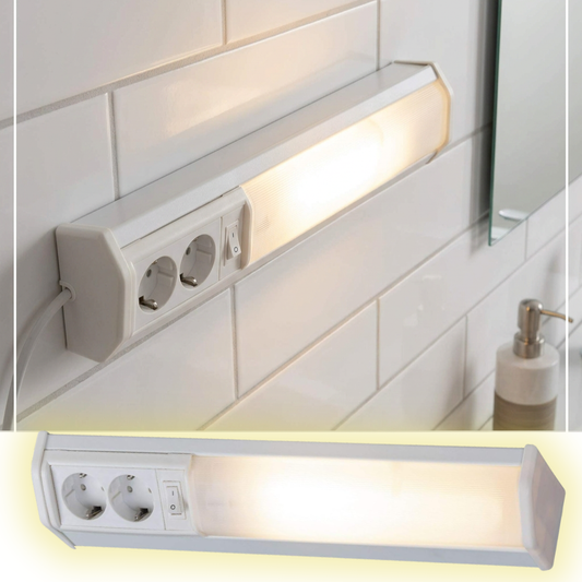 Applique murale linéaire 10W 50cm avec 2 prises - مصباح جداري خطي مزود بمقبسين