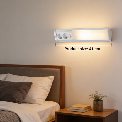 Applique murale linéaire 10W 50cm avec 2 prises - مصباح جداري خطي مزود بمقبسين