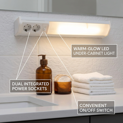 Applique murale linéaire 10W 50cm avec 2 prises - مصباح جداري خطي مزود بمقبسين