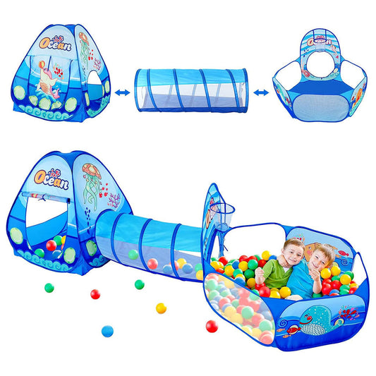 Tente de Jeu et Tunnel 3-en-1 pour Enfants - 1خيمة ألعاب الأطفال المتكاملة 3 في