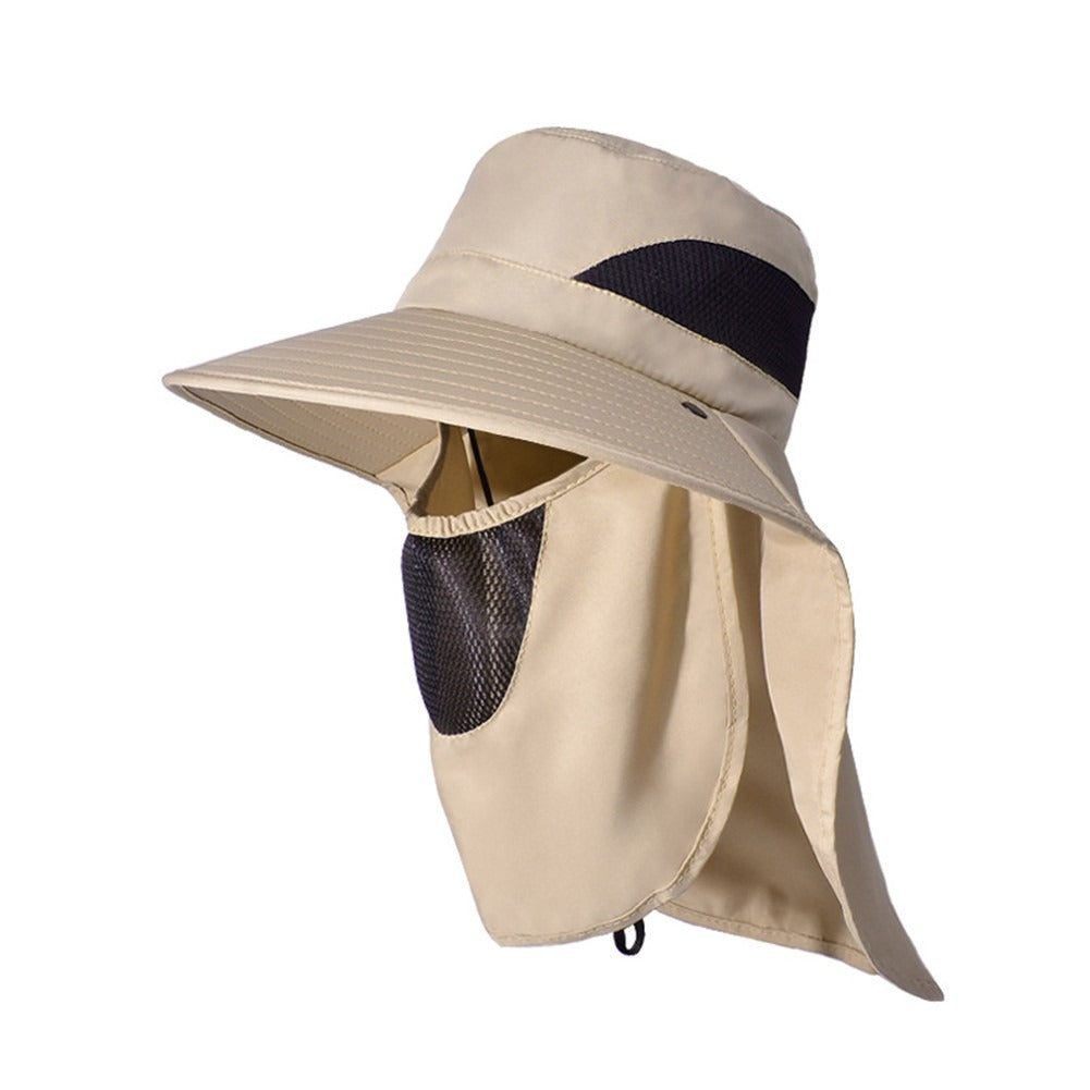 Chapeau de protection solaire printemps-été avec couvrant le visage - قبعة للحماية من الشمس بتصميم شال تغطي الوجه