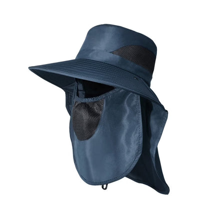 Chapeau de protection solaire printemps-été avec couvrant le visage - قبعة للحماية من الشمس بتصميم شال تغطي الوجه