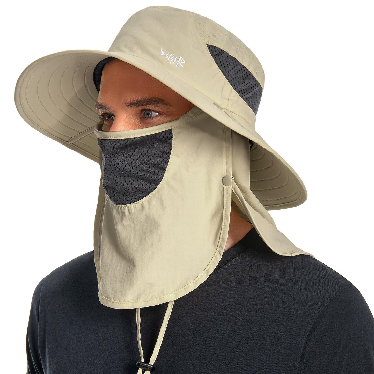 Chapeau de protection solaire printemps-été avec couvrant le visage - قبعة للحماية من الشمس بتصميم شال تغطي الوجه